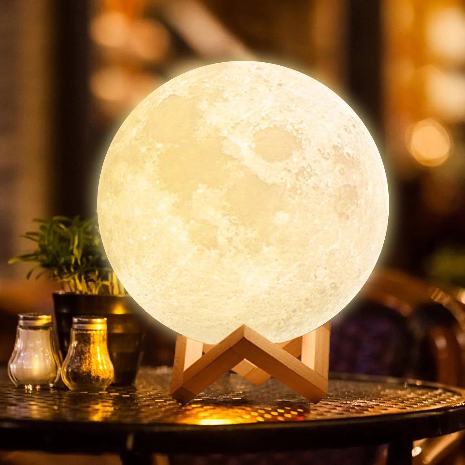 3D Moon Night Light l 16-Color Ambient Lamp for Bedroom & Home Decor