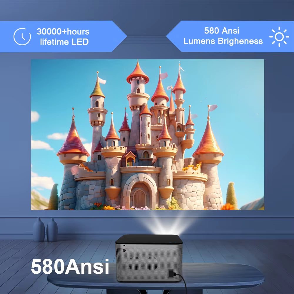 Android 11 4K Smart Projector | 580 ANSI | Full HD 1080P