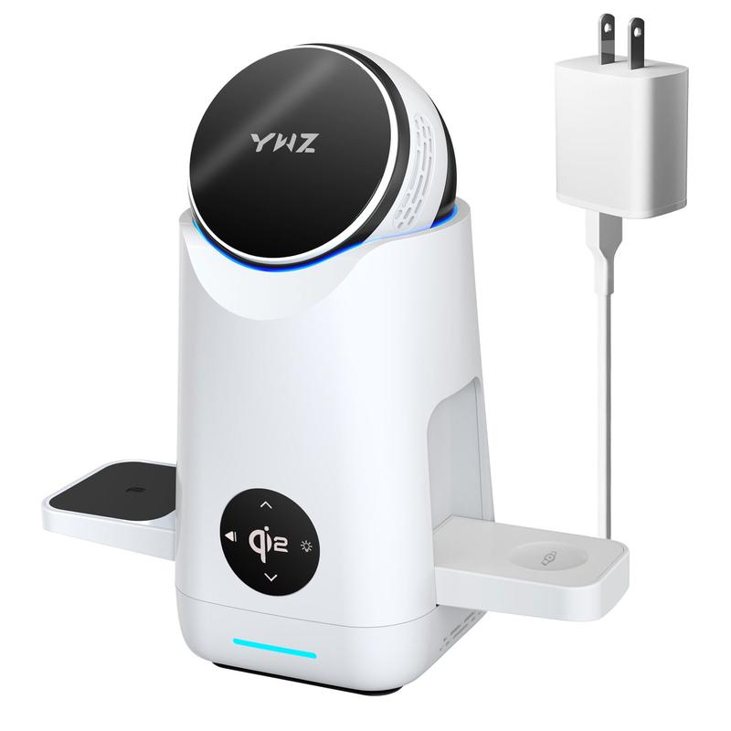 3-in-1 Wireless Charger – Fast Charging Station with Magnetic Auto Rotation