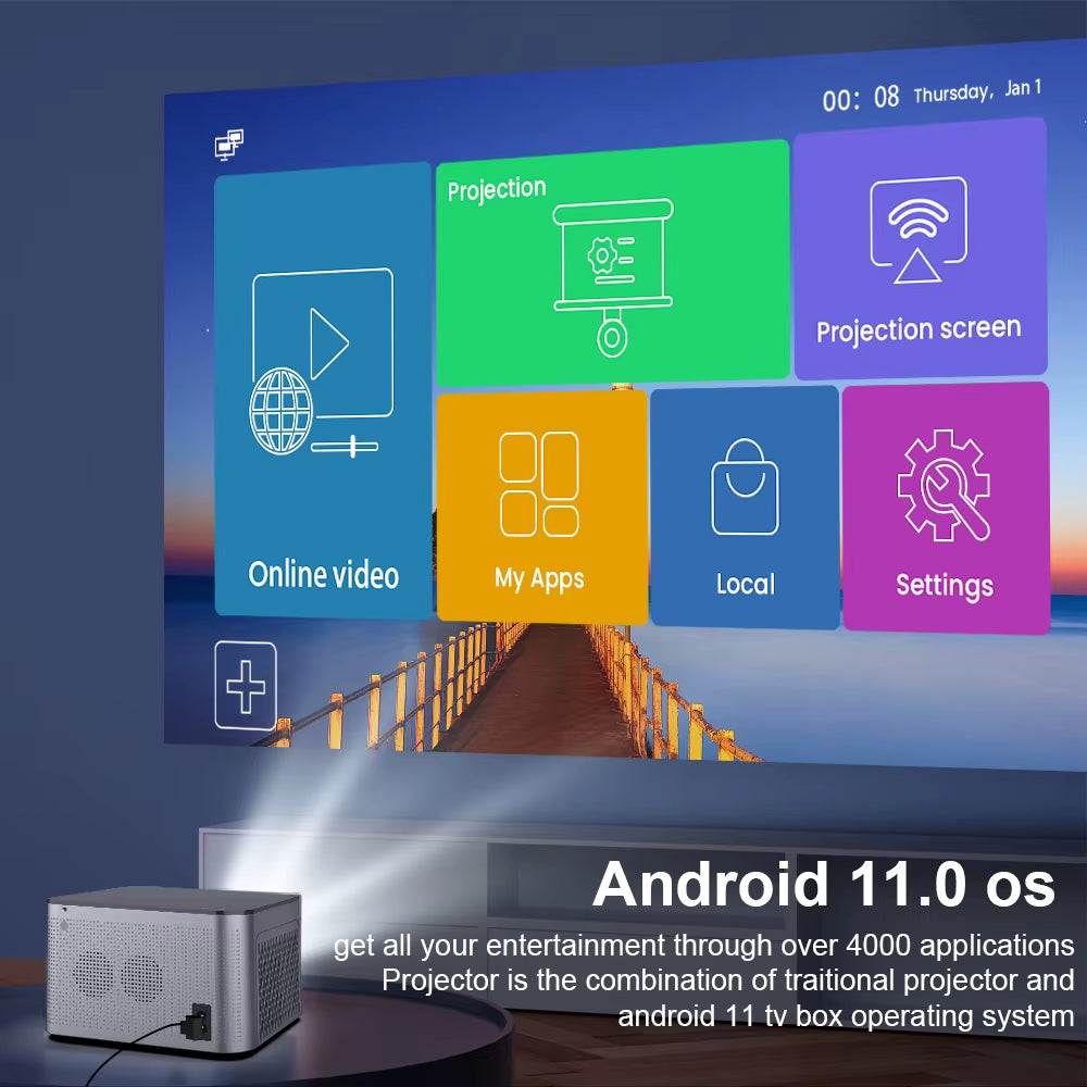 Android 11 4K Smart Projector | 580 ANSI | Full HD 1080P