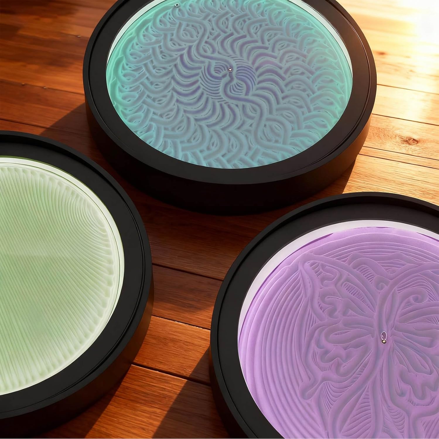 20" Zen Sand Art Display - App-Controlled Drift Sandscape with DIY Patterns & LED Lighting for Ultimate Relaxation and Meditation