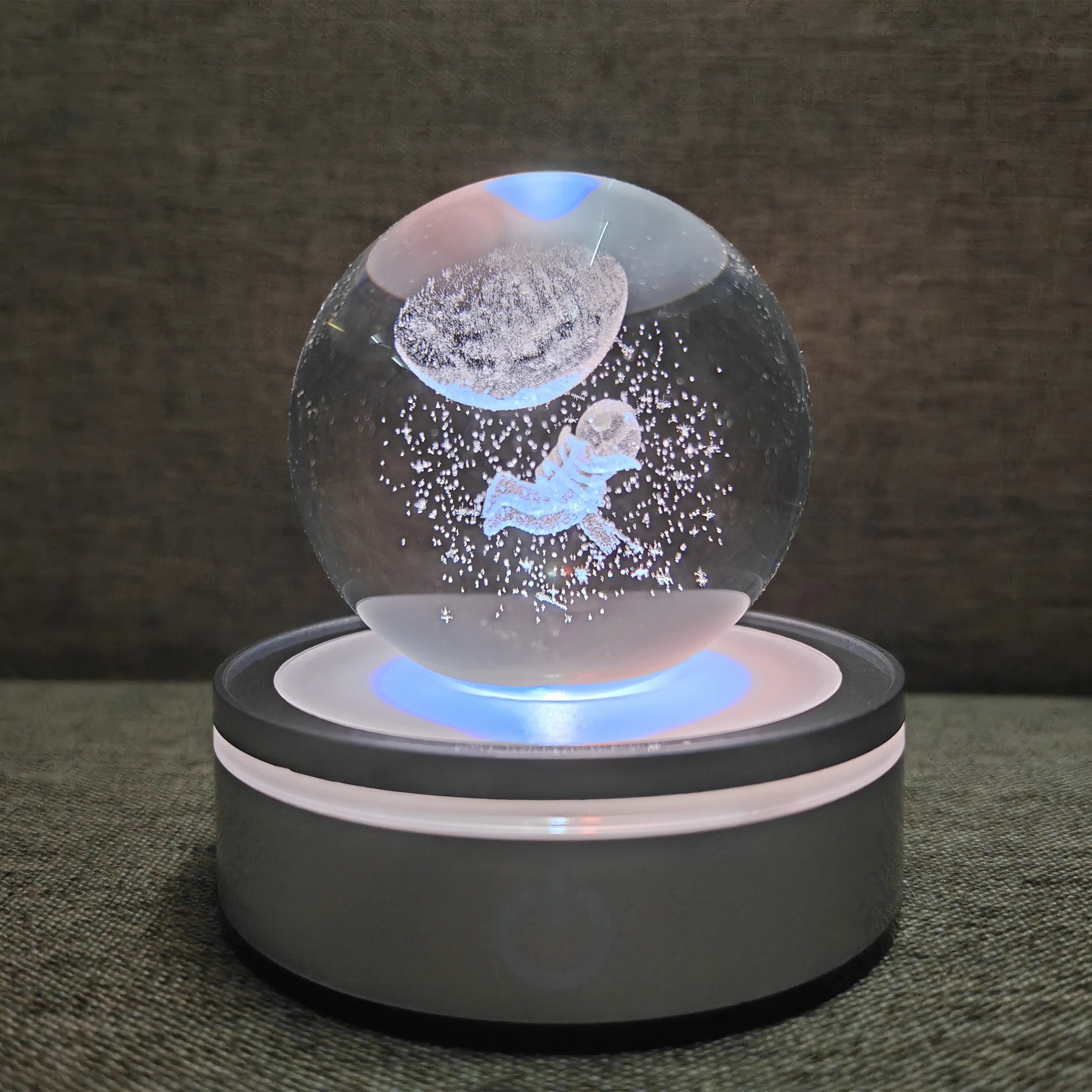 3D Astronomy Crystal Ball - Laser Engraved