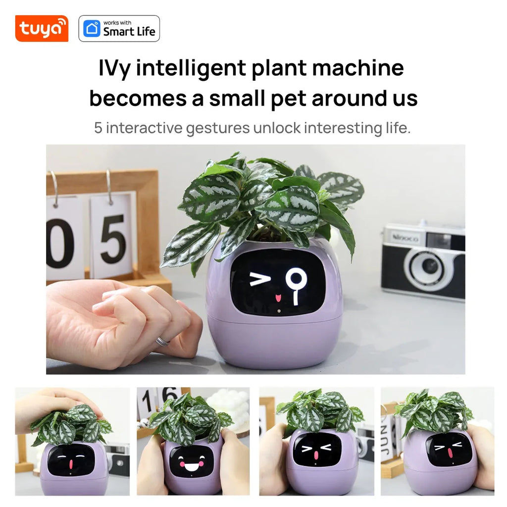 Smart Planter – AI Interactive Pot with 49+ Expressions & 7 Smart Sensors