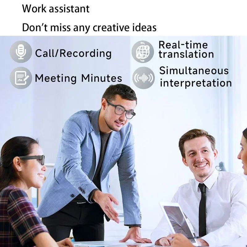 AI Smart Camera Glasses – HD Photochromic Lenses, Bluetooth Calling, Voice Assistant 