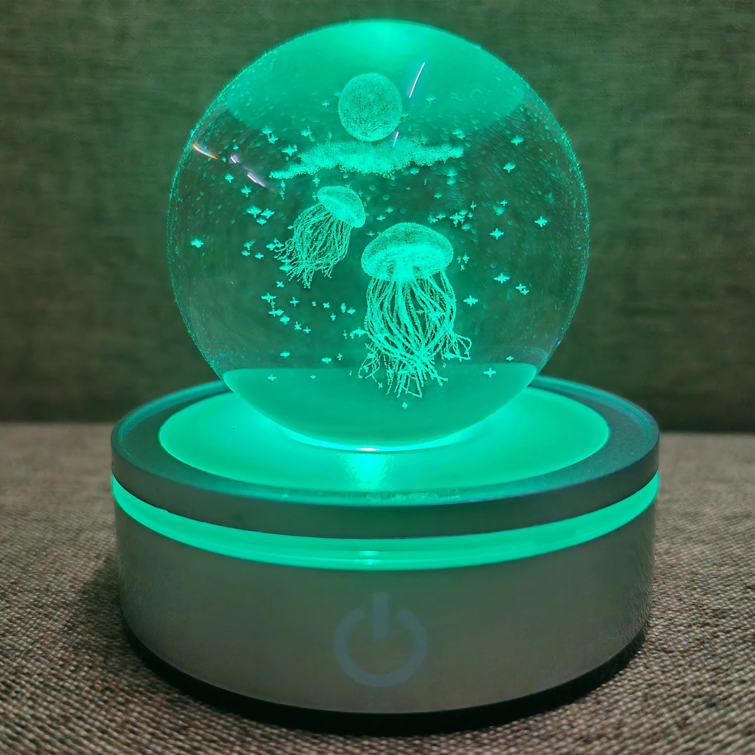 3D Astronomy Crystal Ball - Laser Engraved