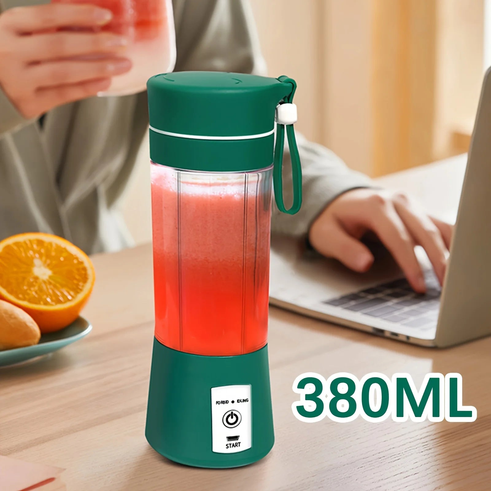 6-Blade USB Portable Juicer Cup – Mini Smoothie Blender & Ice Crush