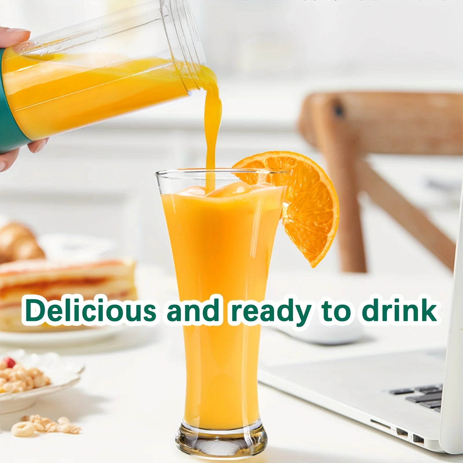 6-Blade USB Portable Juicer Cup – Mini Smoothie Blender & Ice Crush