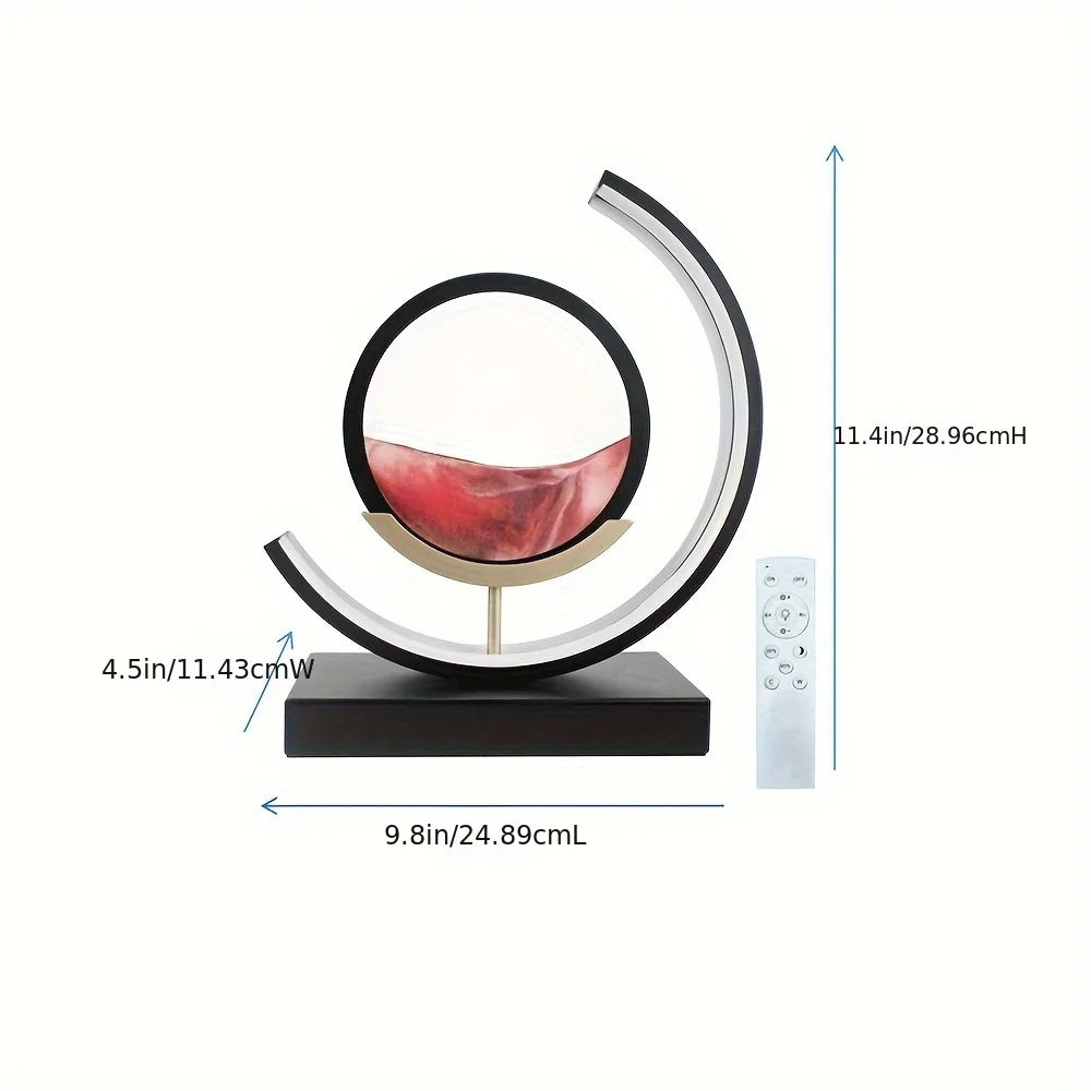 3D Moving Sand Art Picture Lamp - With Stand